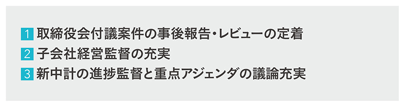取締役会の実効性評価_今後の課題